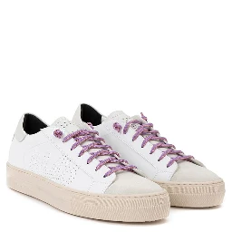 White Leather Athletic Sneakers