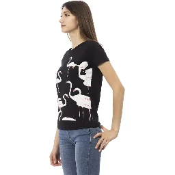 Black Cotton Tops & T-Shirt