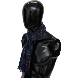 Multicolor Wool Striped Unisex Neck Wrap Shawl