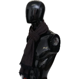 Brown 100% Cashmere Unisex Neck Wrap Fringes Scarf