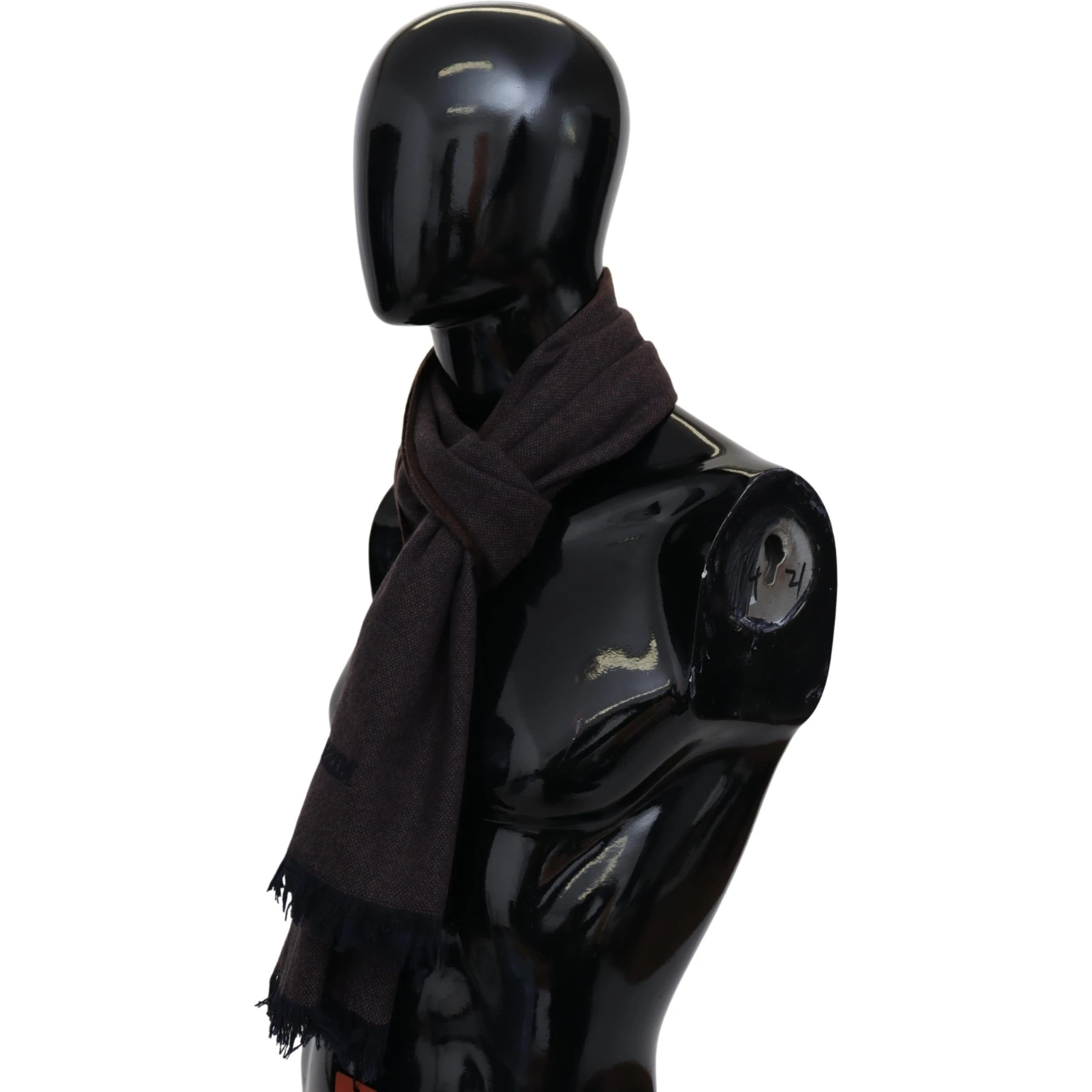 Brown 100% Cashmere Unisex Neck Wrap Fringes Scarf