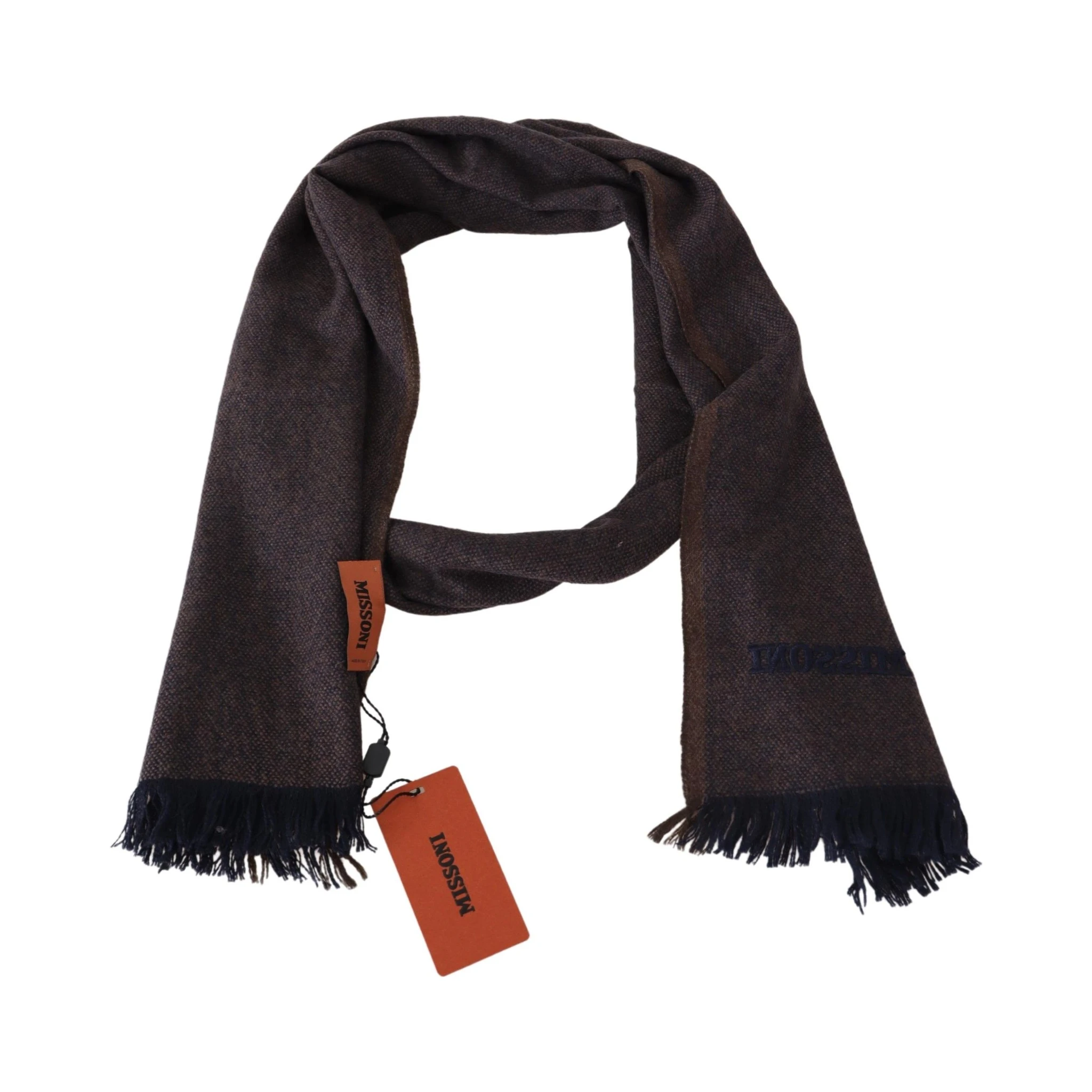 Brown 100% Cashmere Unisex Neck Wrap Fringes Scarf