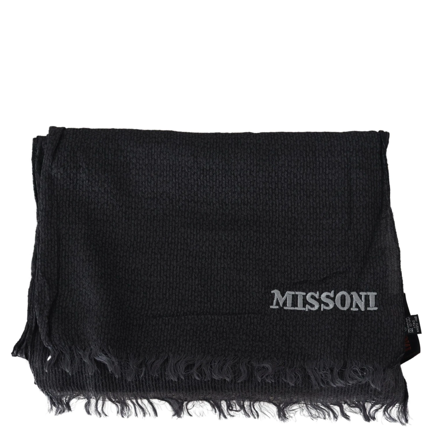 Black Wool Knit Unisex Neck Wrap Scarf