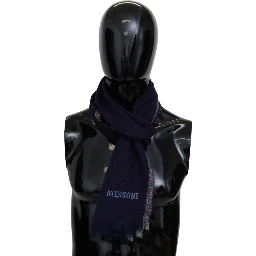 Multicolor Striped Wool Unisex Wrap Fringes Scarf