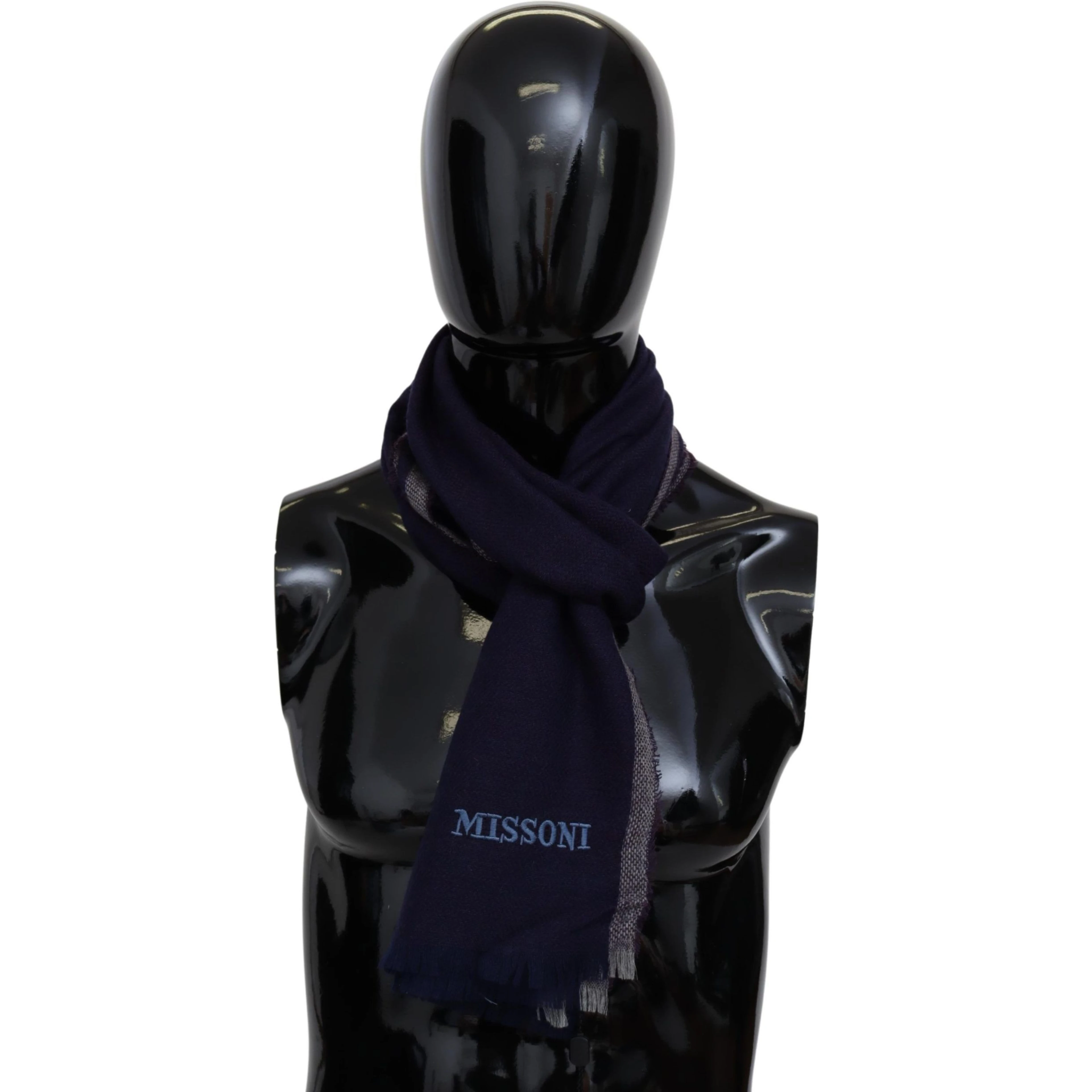 Multicolor Striped Wool Unisex Wrap Fringes Scarf