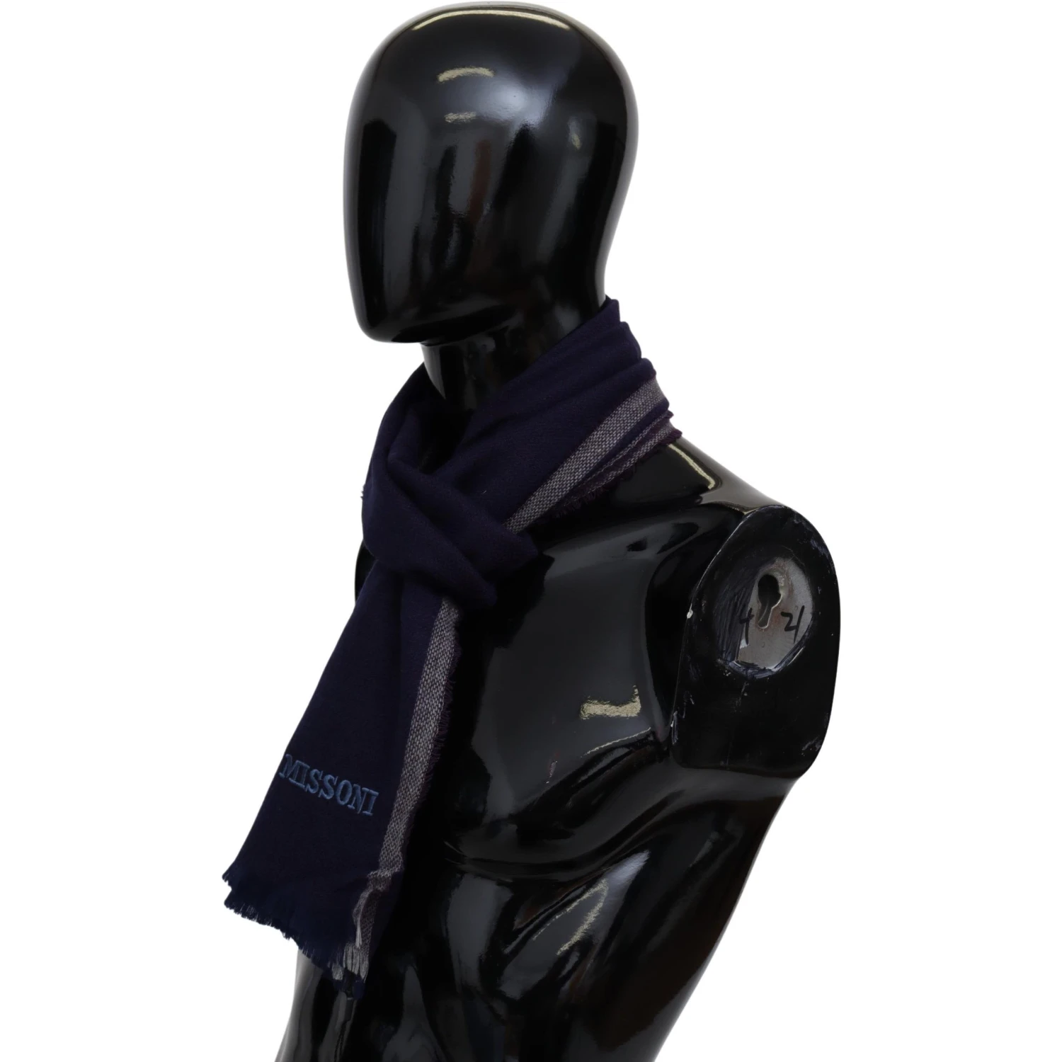 Multicolor Striped Wool Unisex Wrap Fringes Scarf