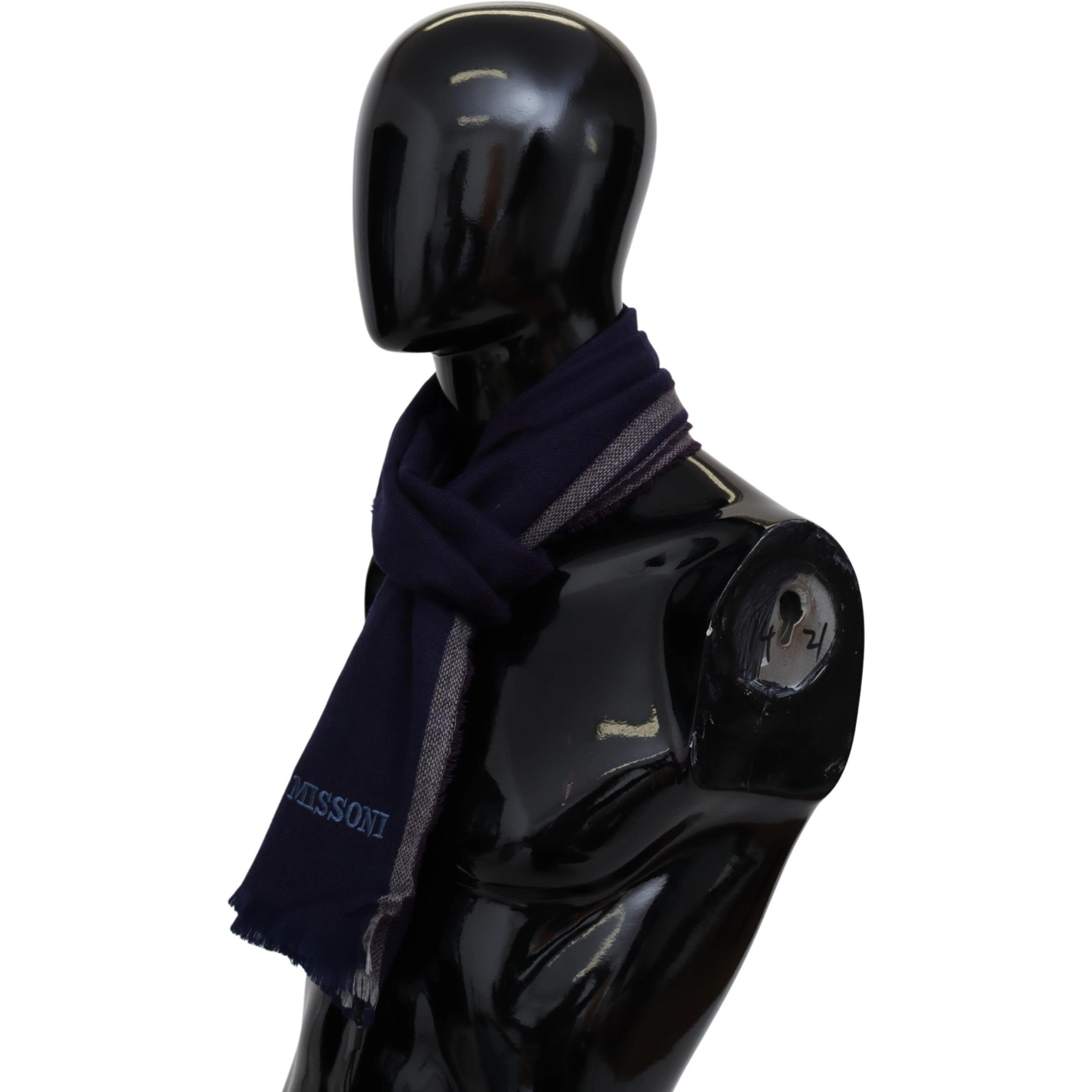 Multicolor Striped Wool Unisex Wrap Fringes Scarf