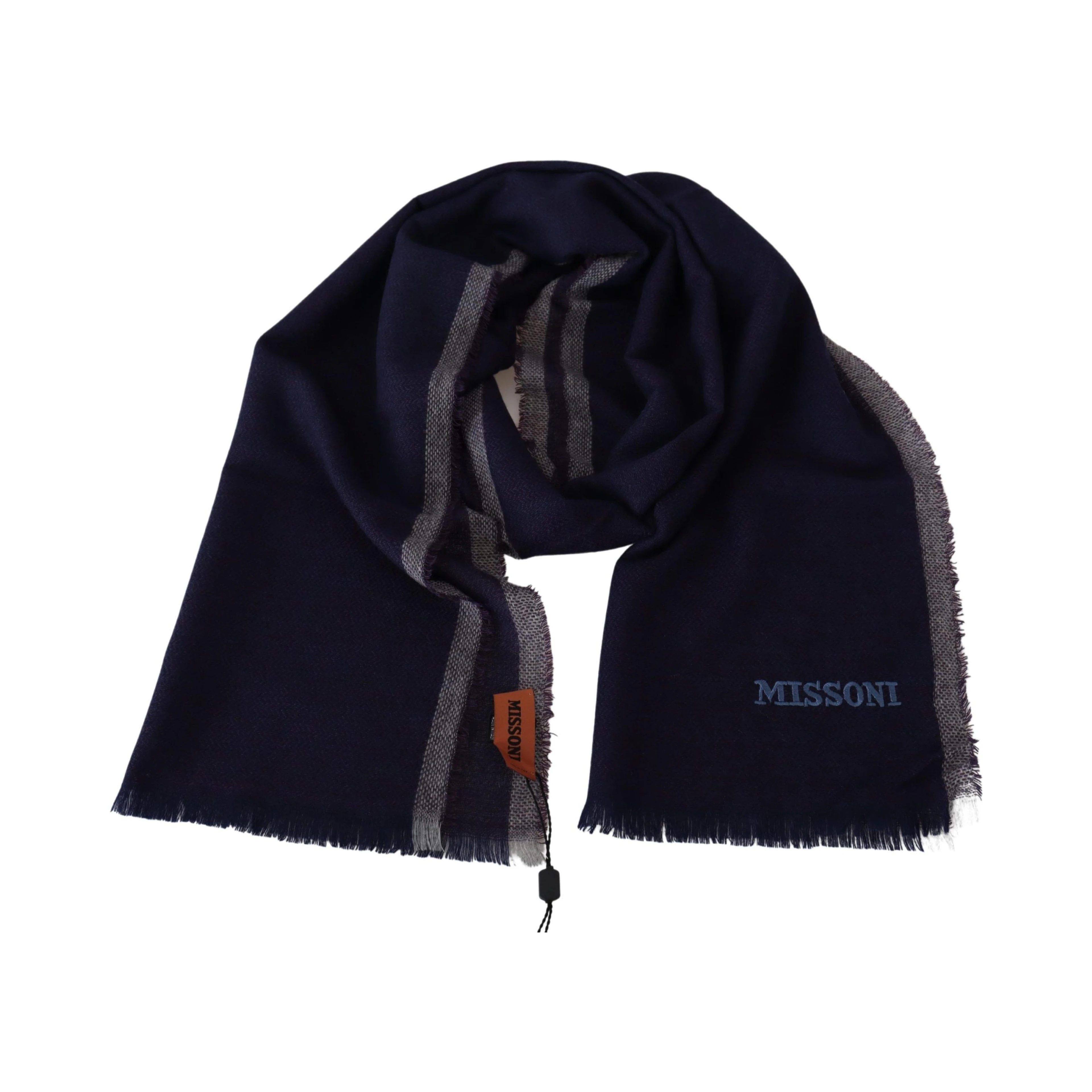 Multicolor Striped Wool Unisex Wrap Fringes Scarf