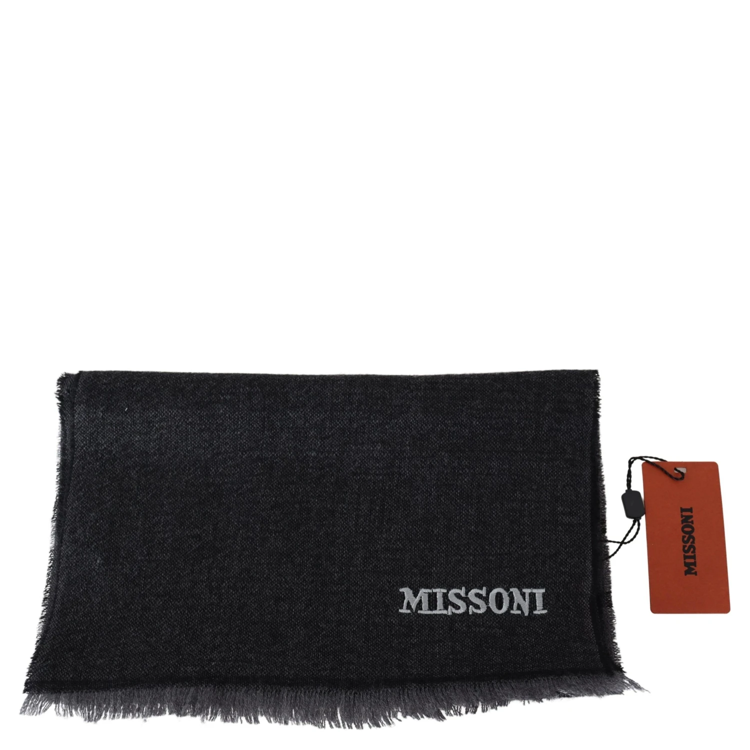 Black Striped Wool Unisex Neck Wrap Scarf