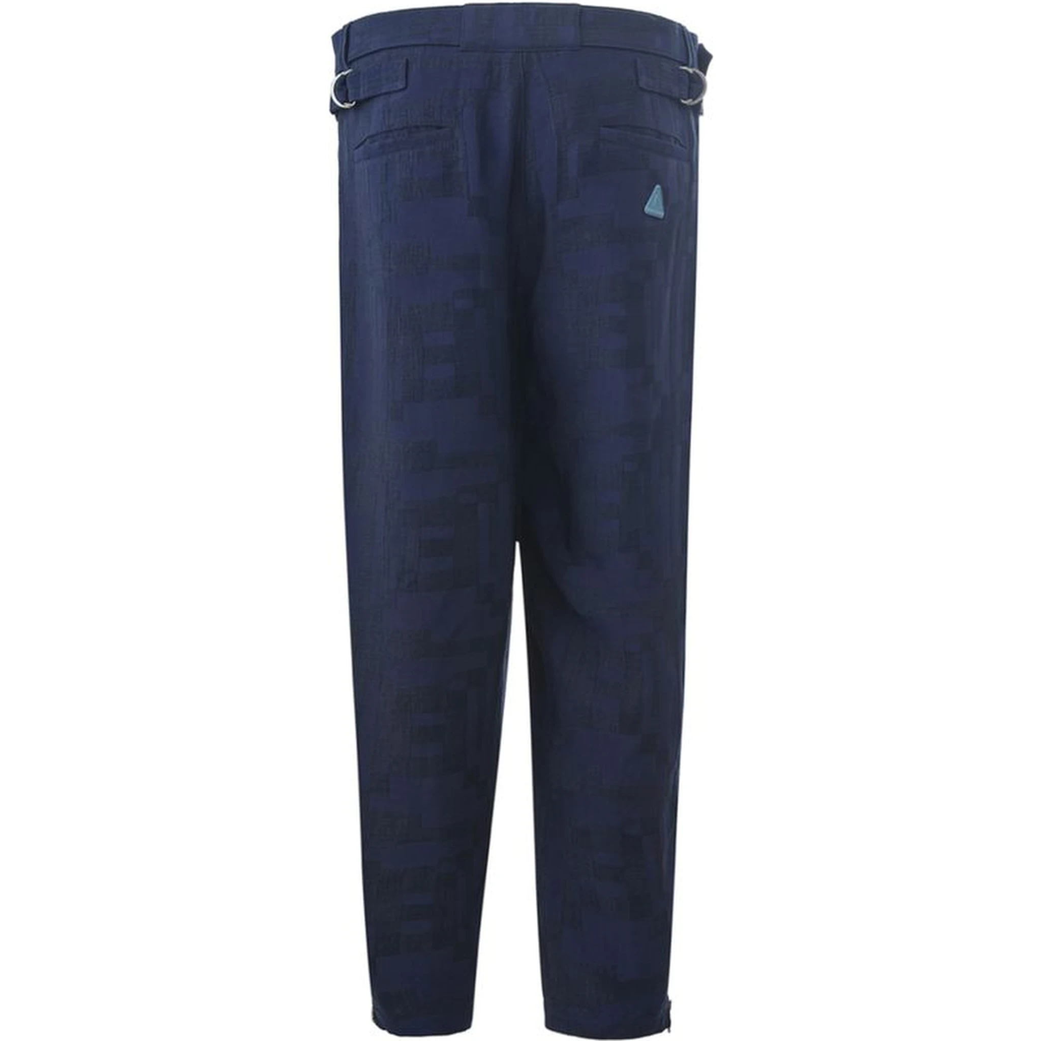 Blue Linen Casual Pants