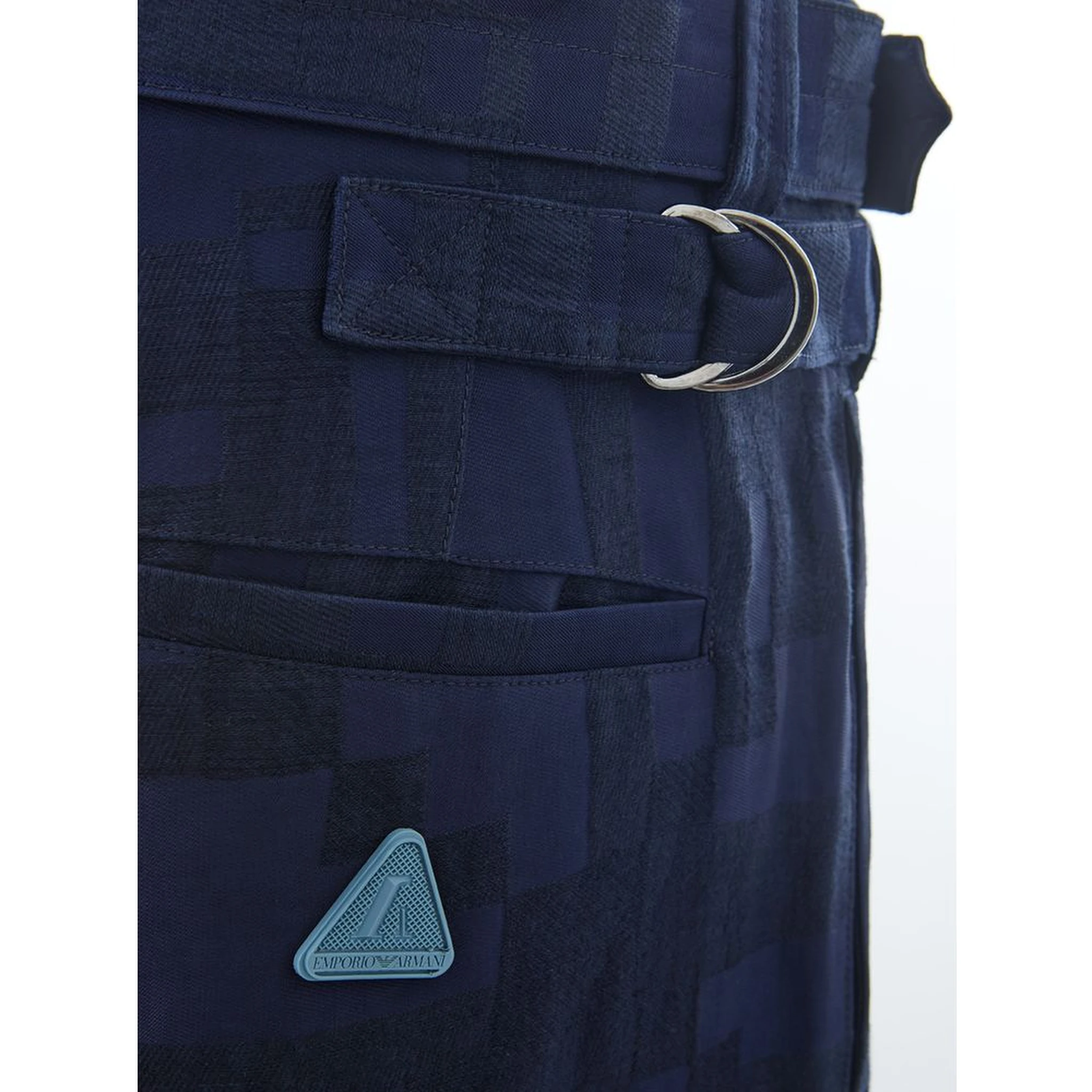 Blue Linen Casual Pants