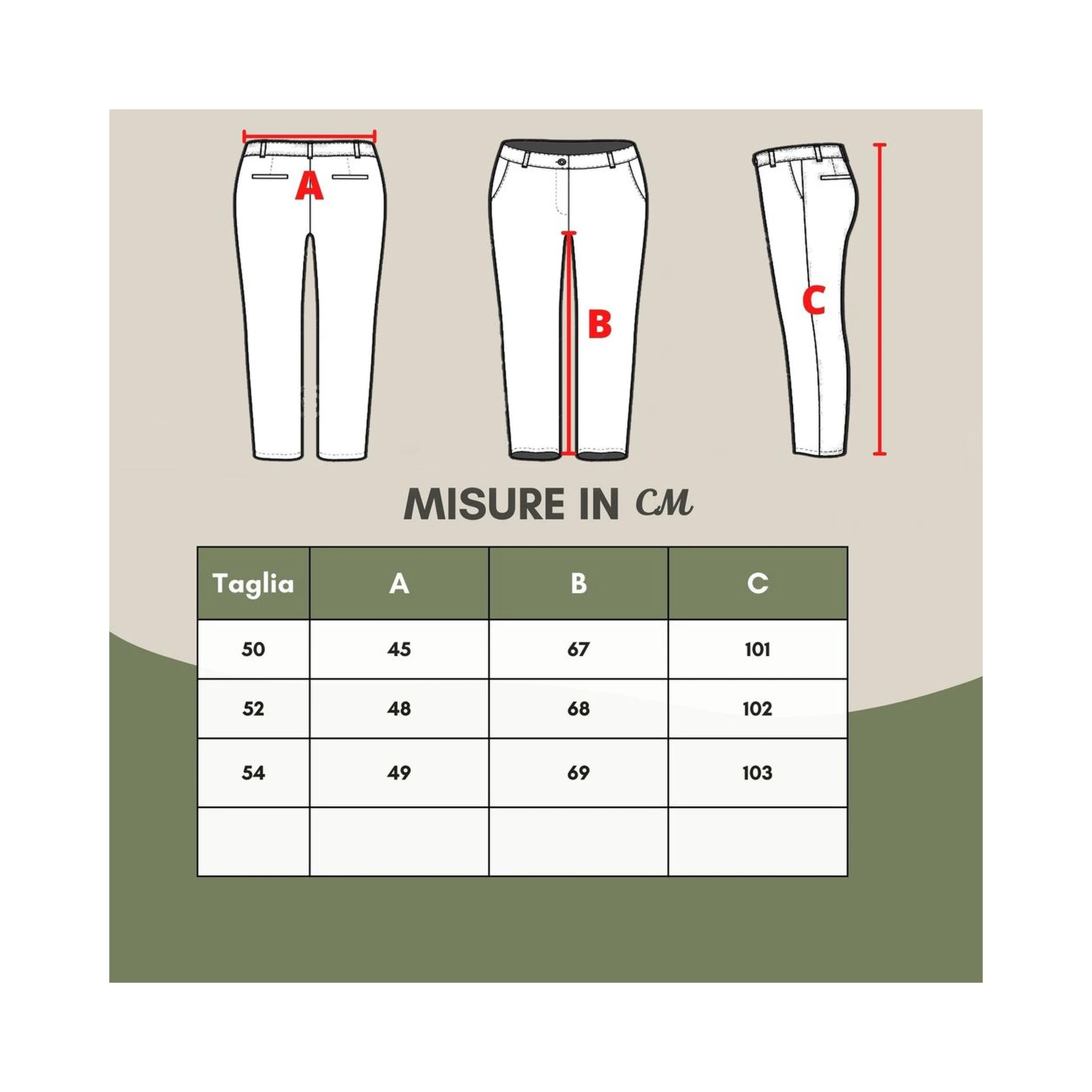 Blue Linen Casual Pants