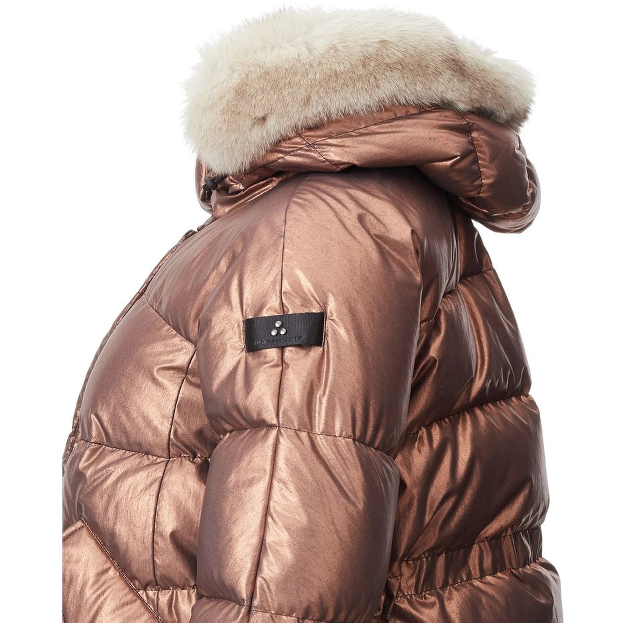 Pink Polyester Full-Length Jacket