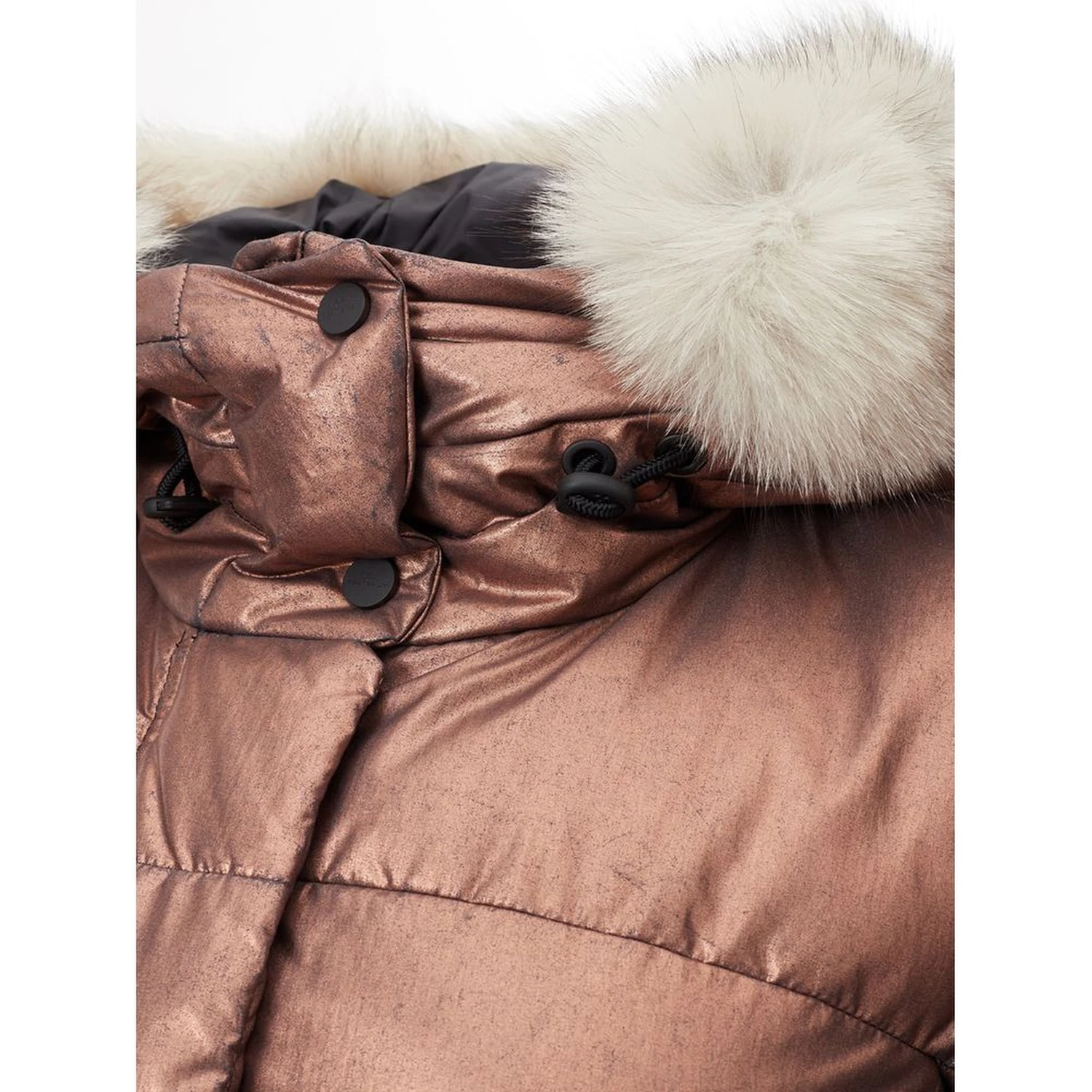 Pink Polyester Full-Length Jacket