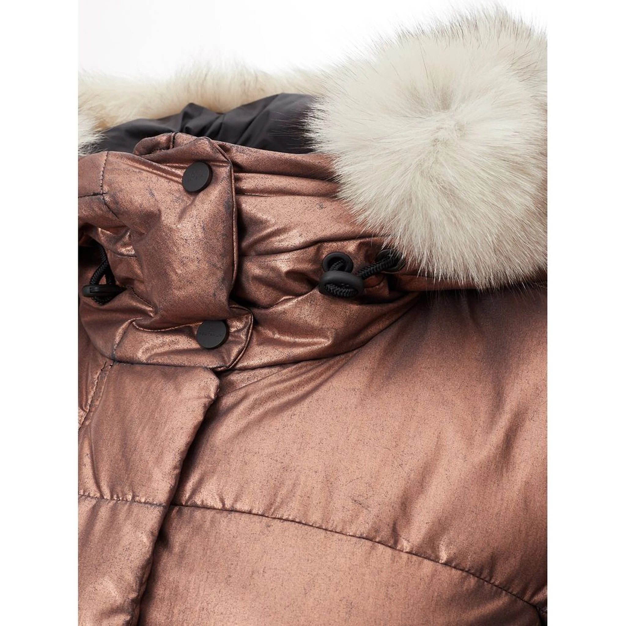 Pink Polyester Full-Length Jacket