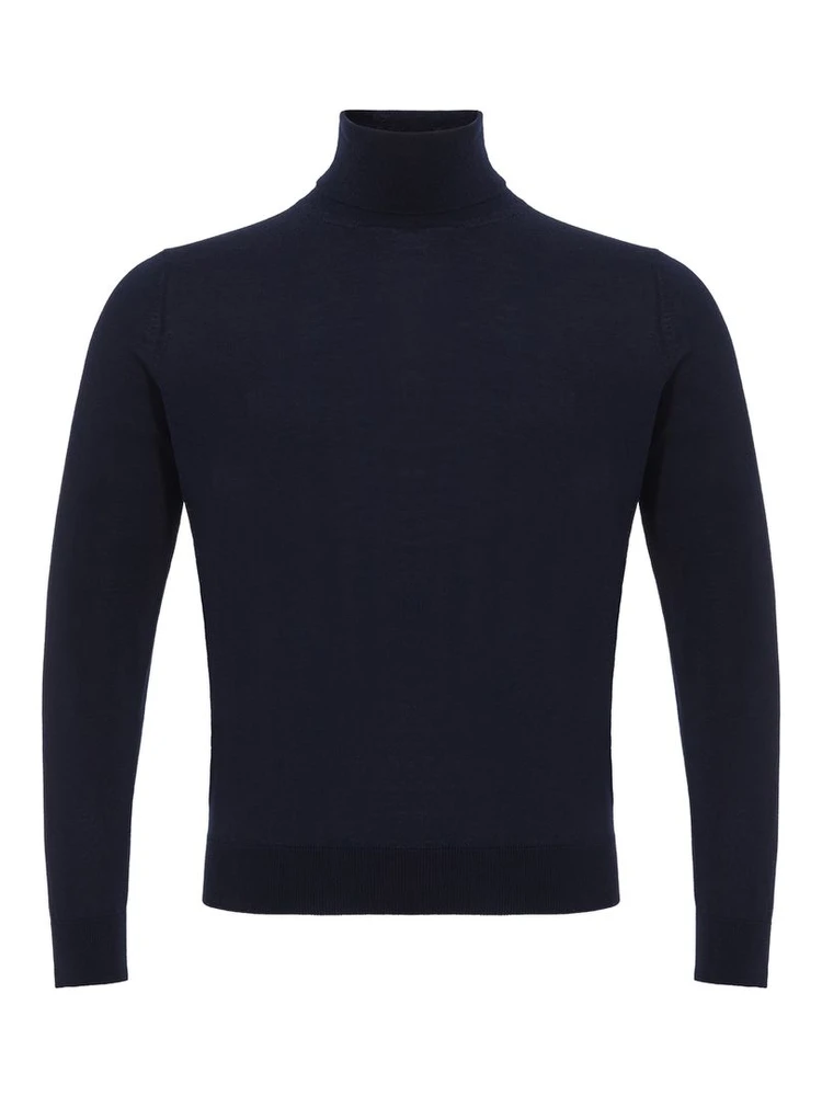 Blue Cashmere Turtleneck