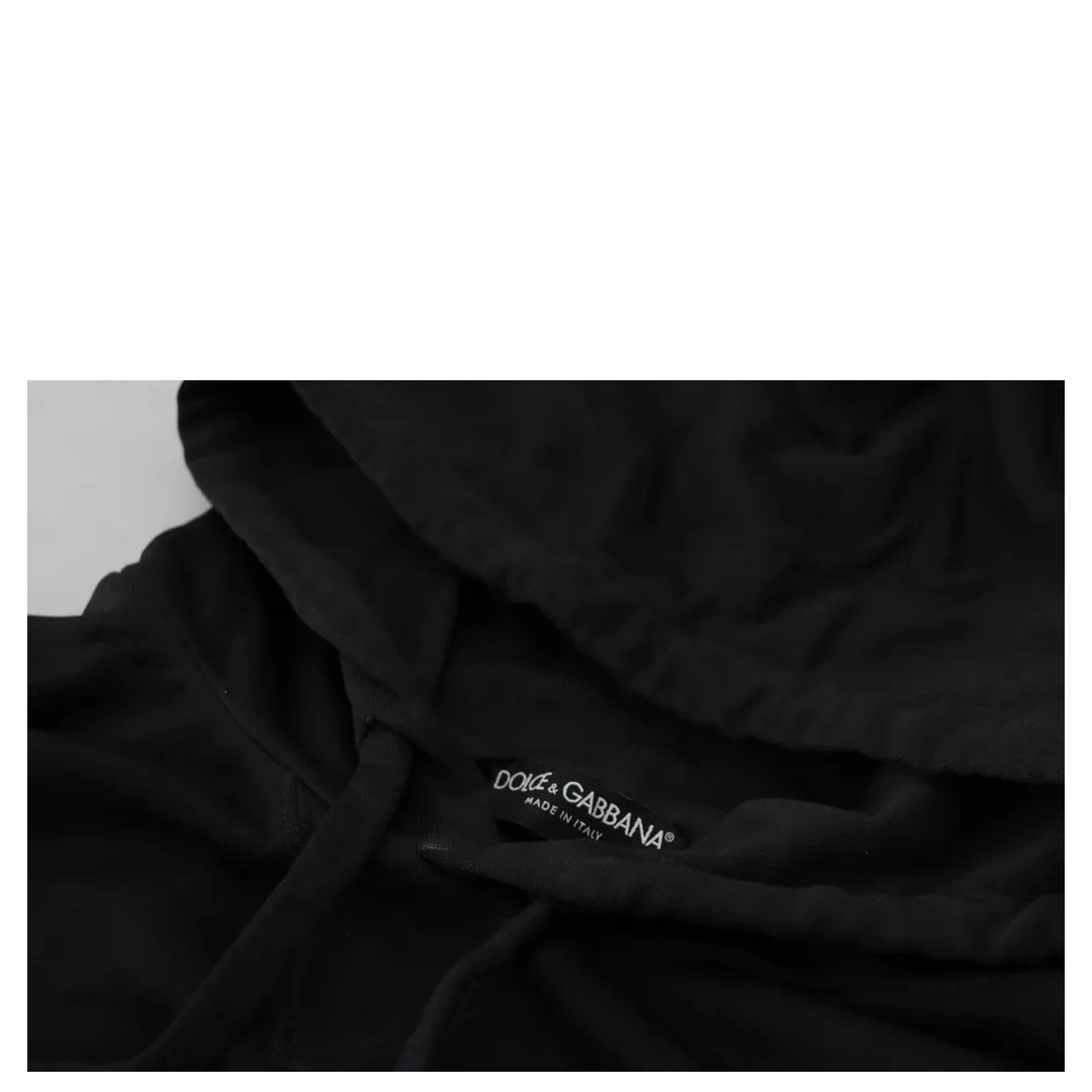 Black Cotton Logo Hooded Sweatshirt Sweater