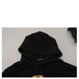 Black Cotton Logo Hooded Sweatshirt Sweater