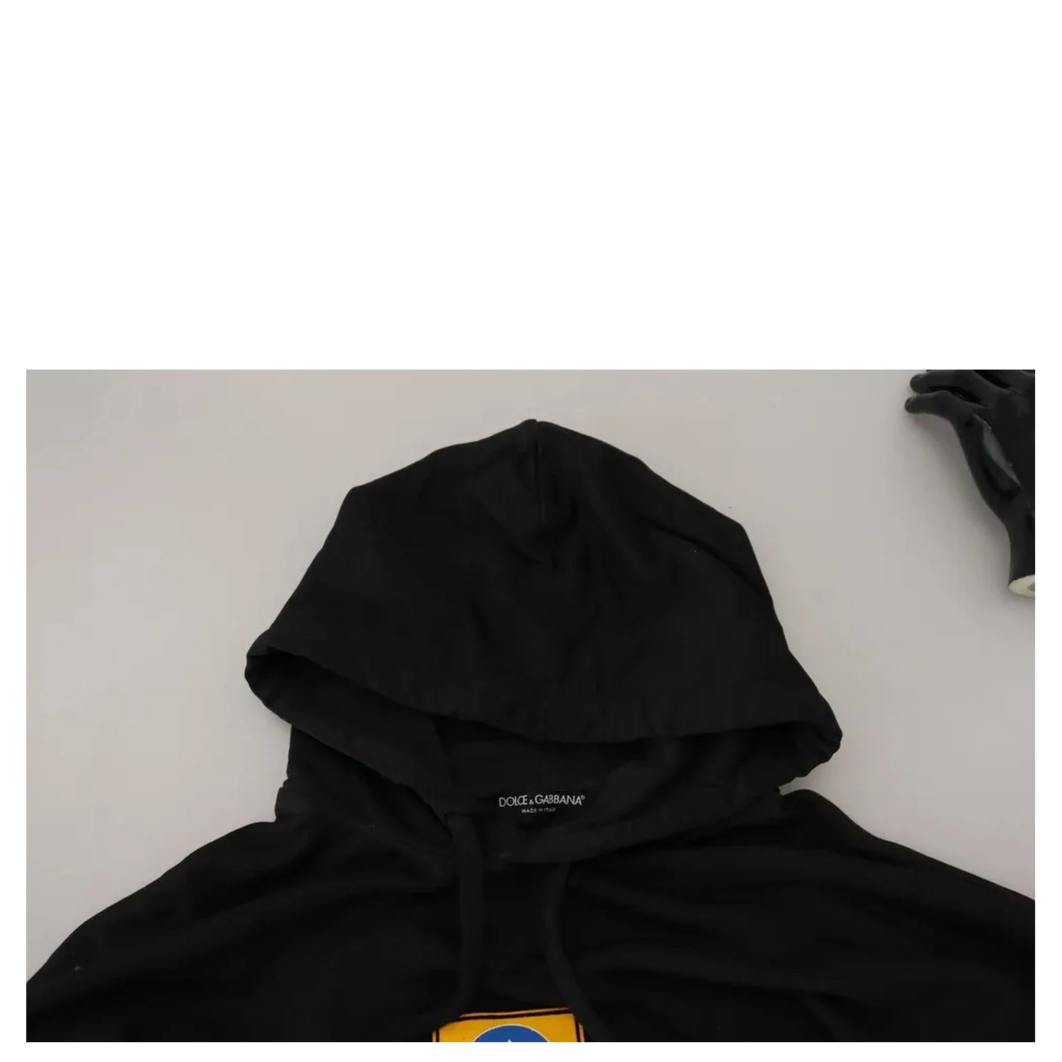 Black Cotton Logo Hooded Sweatshirt Sweater