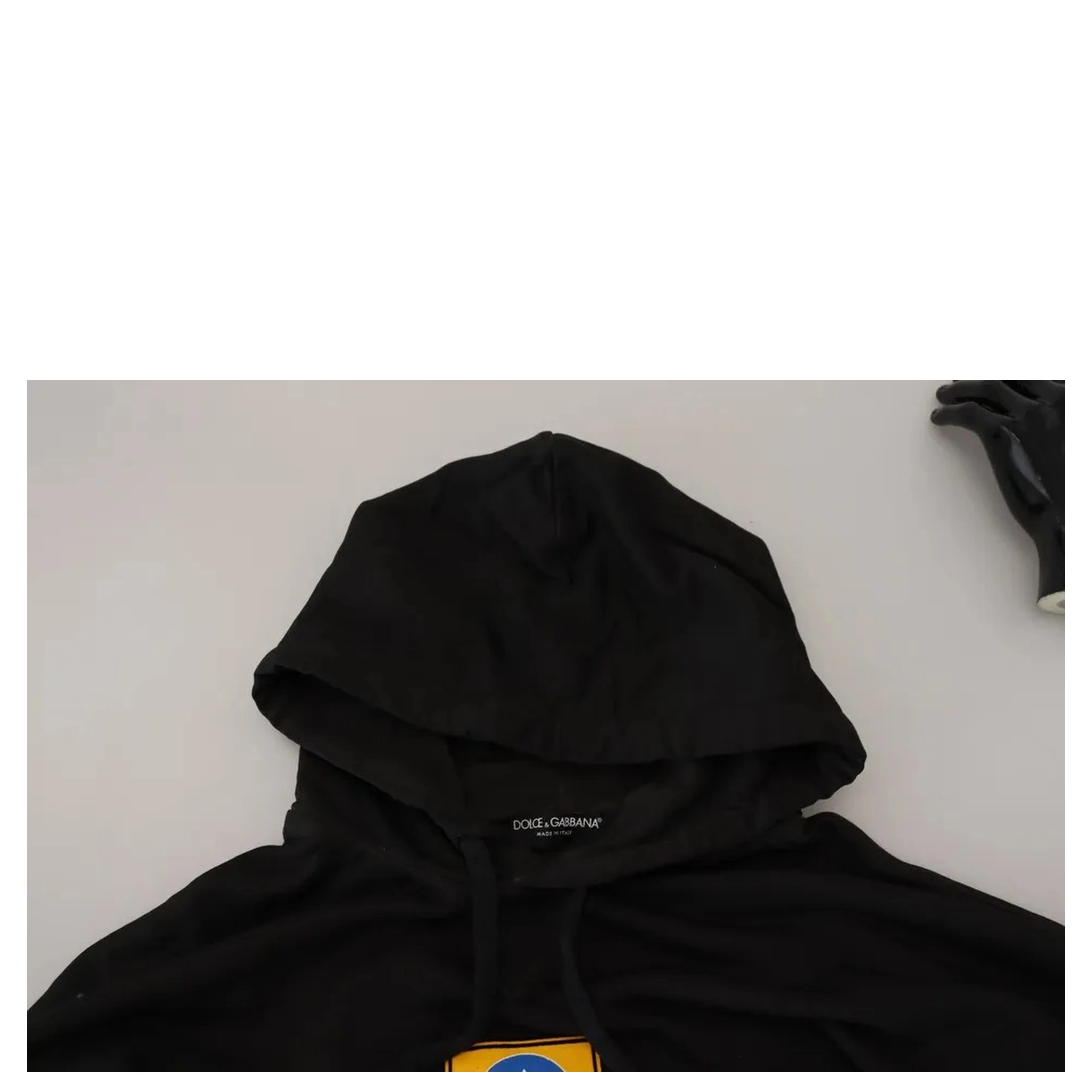 Black Cotton Logo Hooded Sweatshirt Sweater