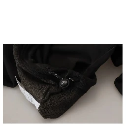 Black Cotton Logo Hooded Sweatshirt Sweater