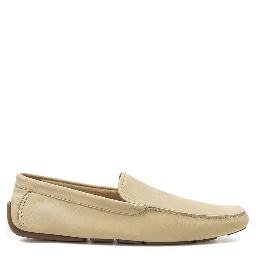 Beige Leather Moccassin