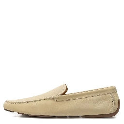 Beige Leather Moccassin