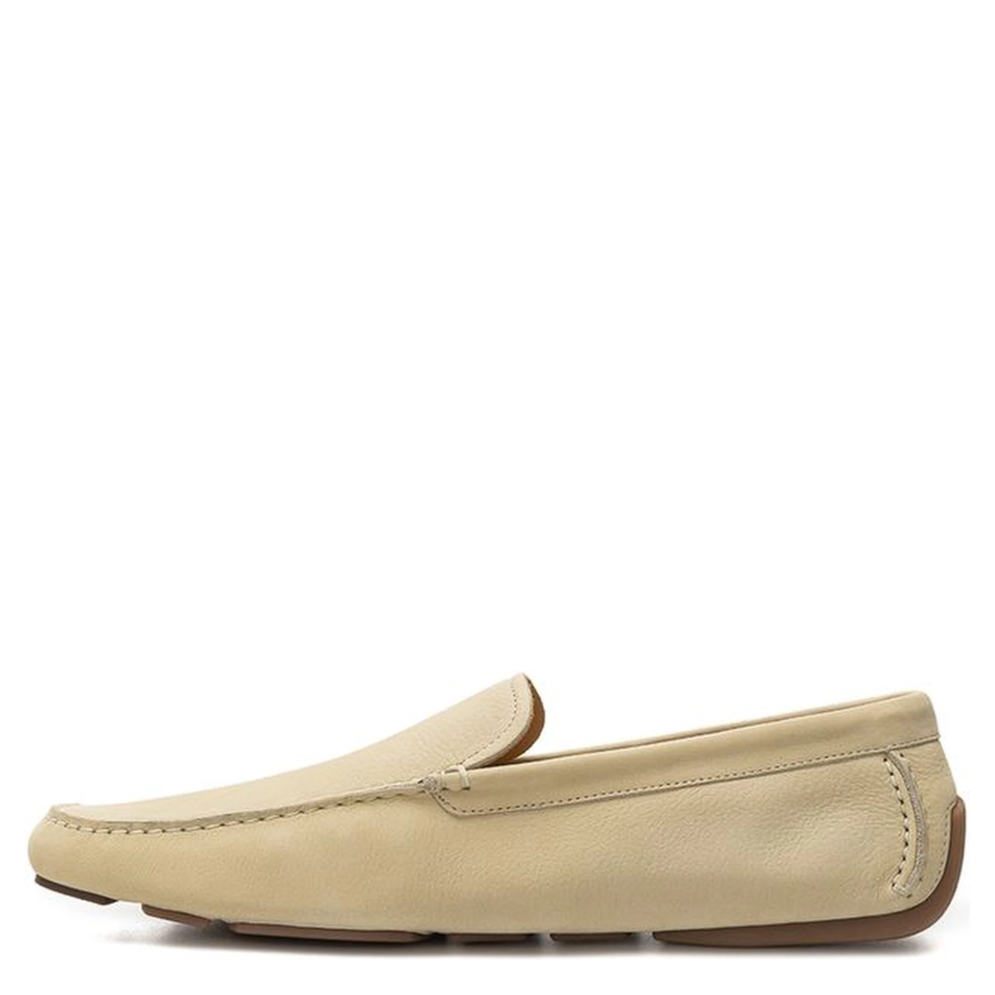 Beige Leather Moccassin