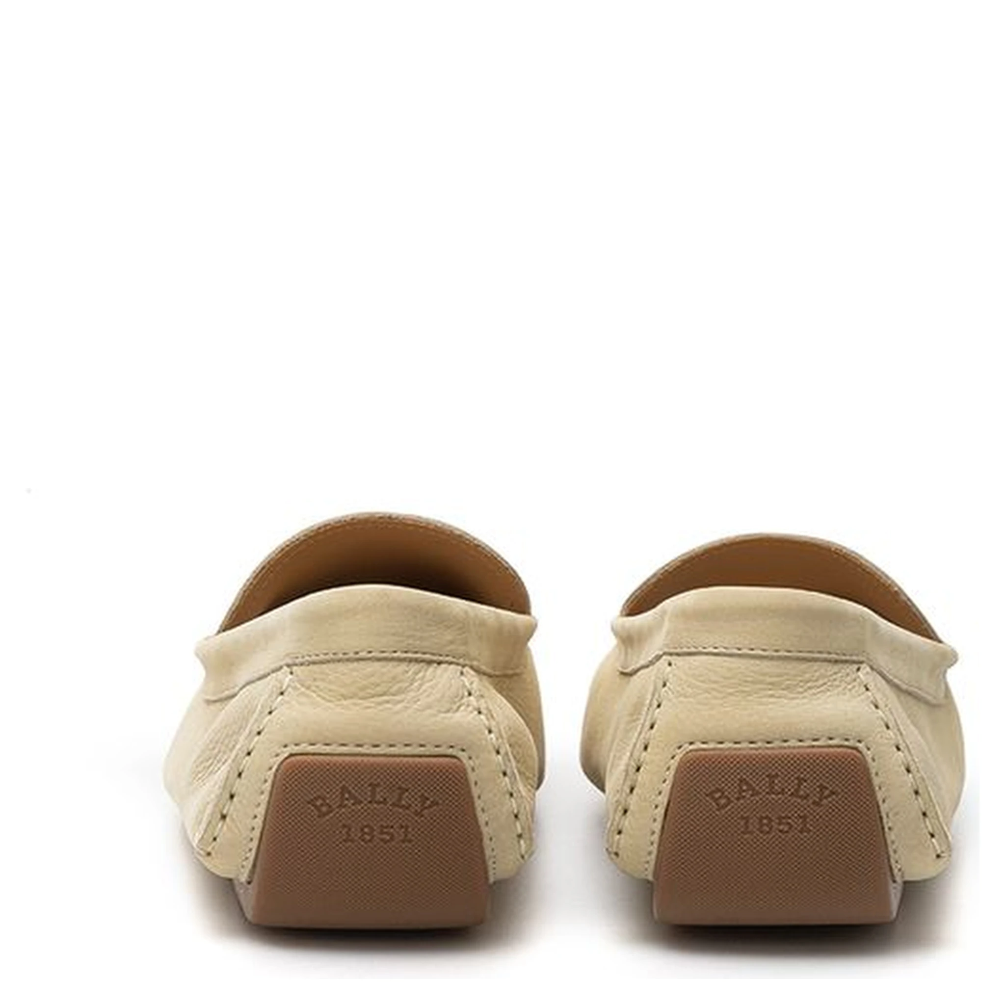 Beige Leather Moccassin