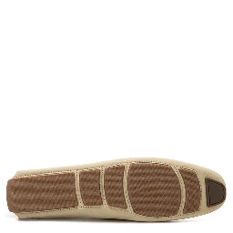 Beige Leather Moccassin