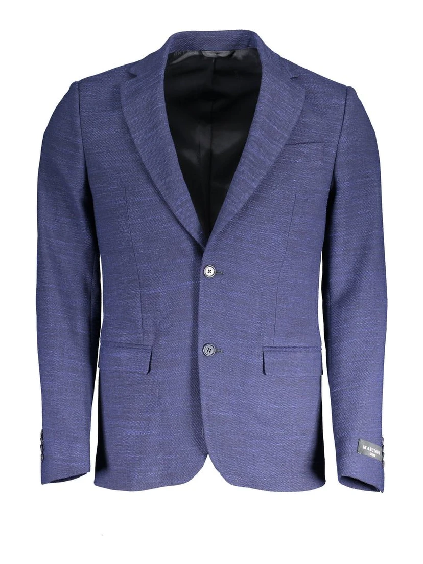 Blue Polyester Jackets & Coat