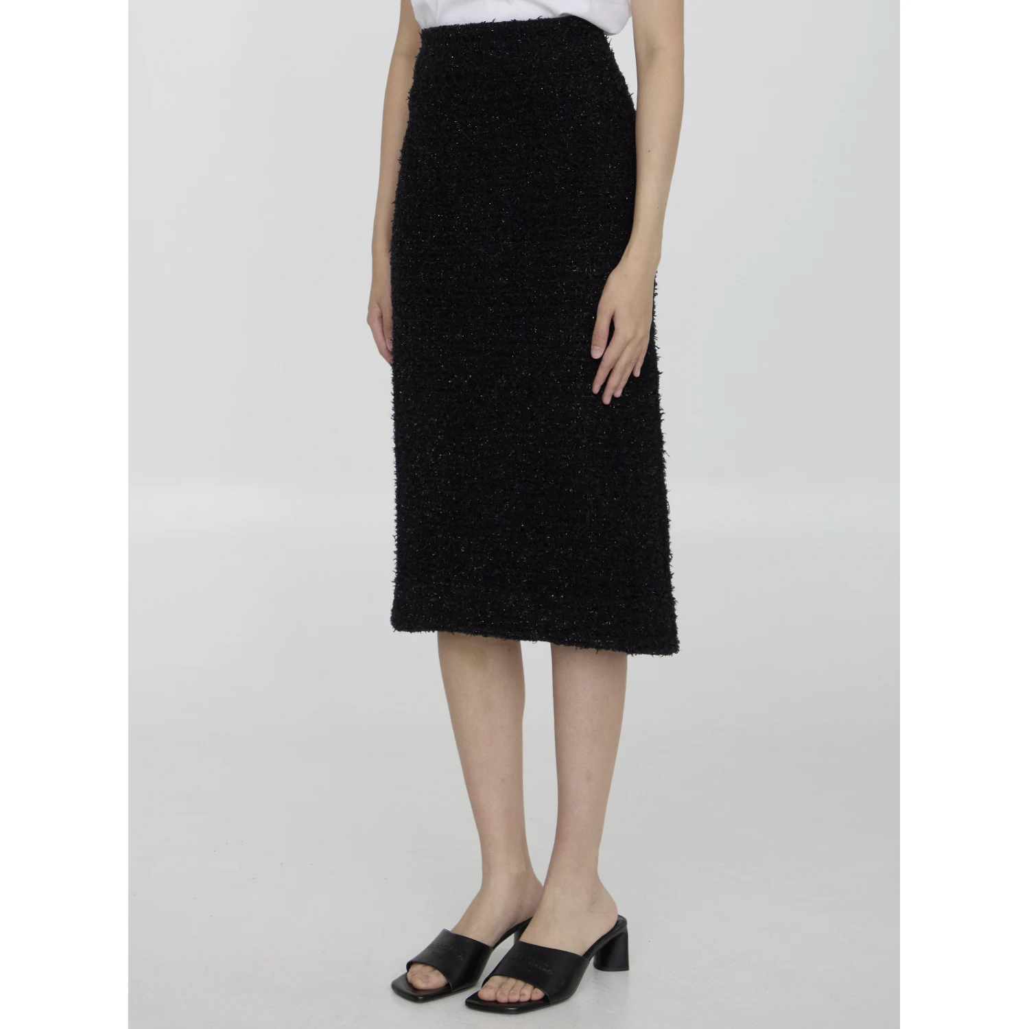 Tweed midi skirt