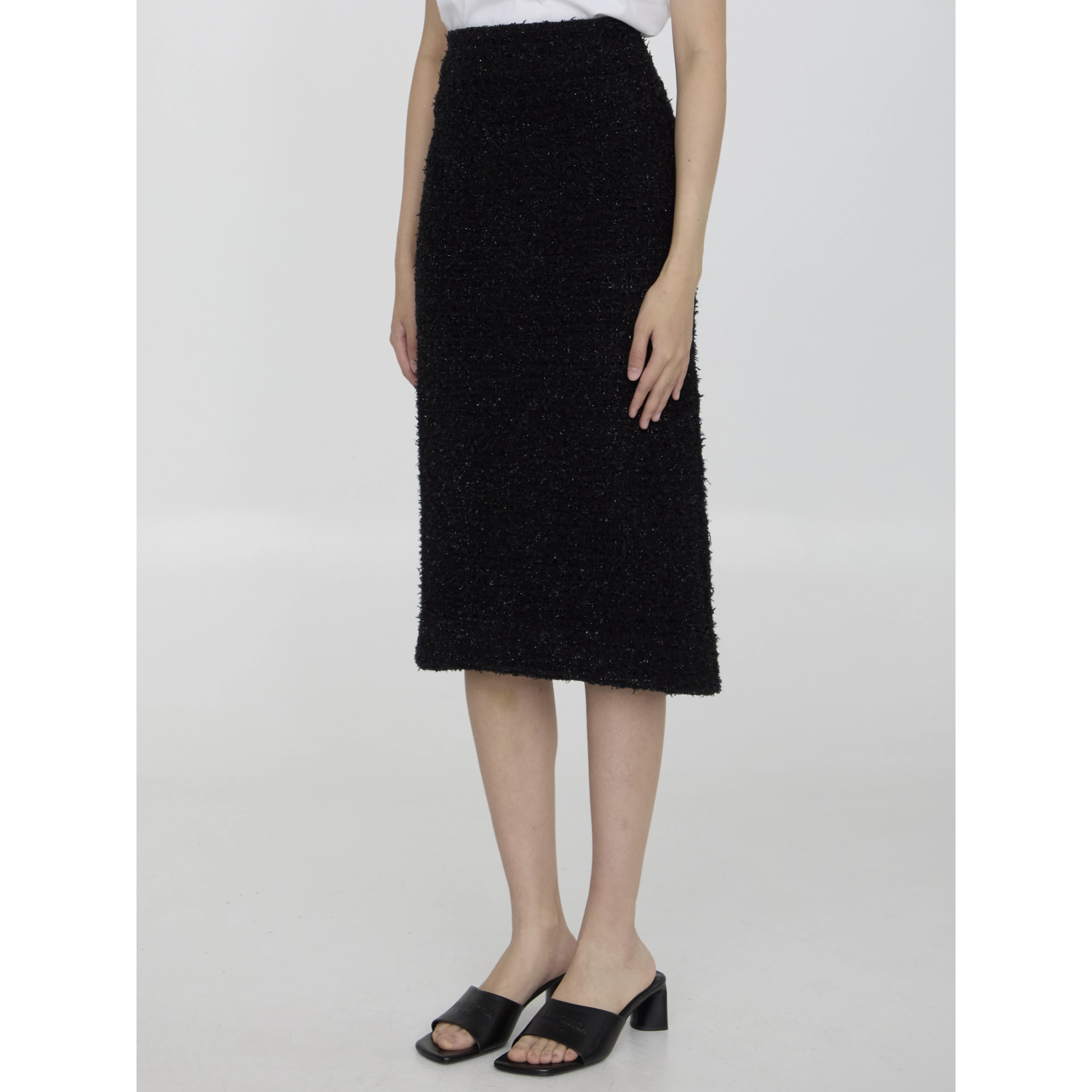 Tweed midi skirt