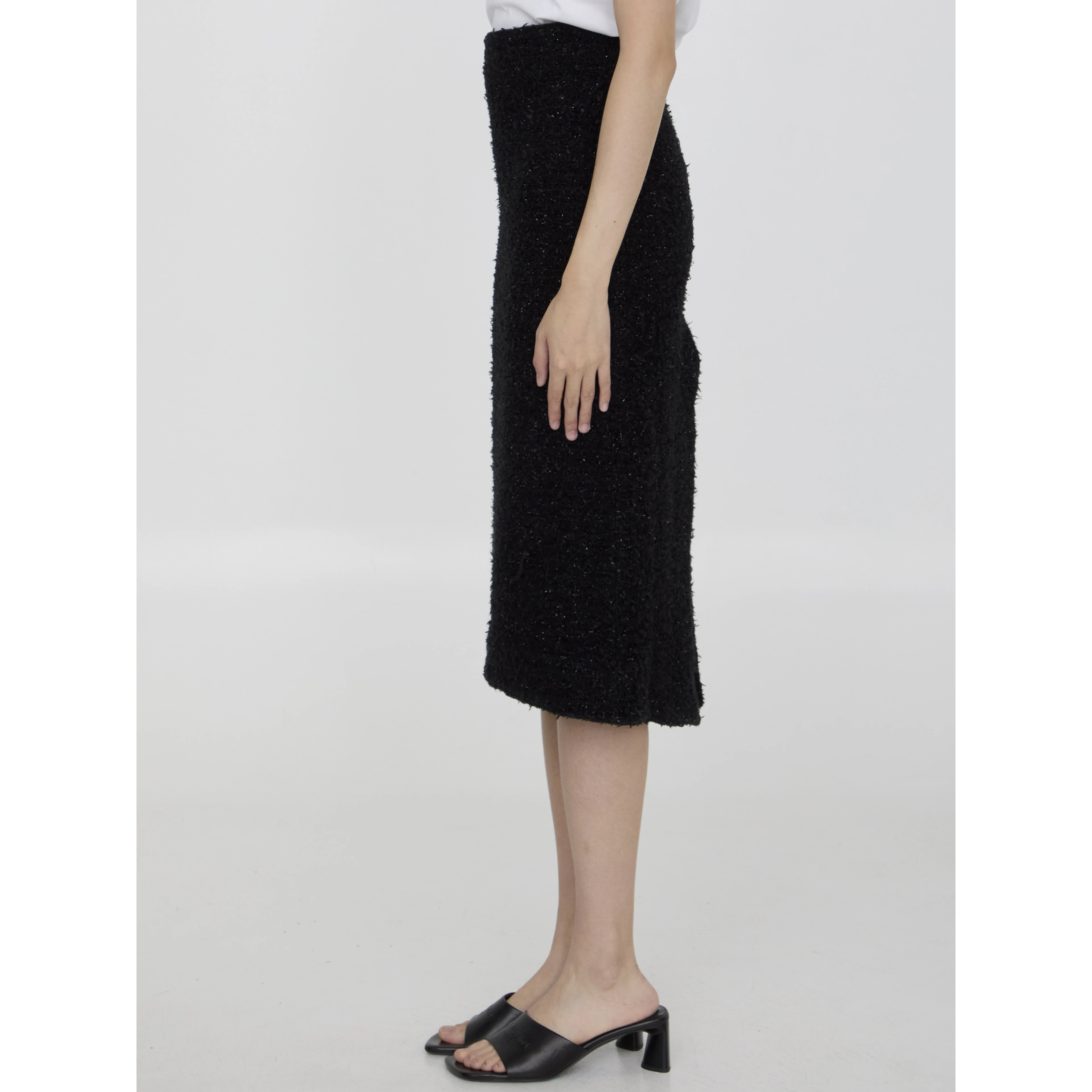 Tweed midi skirt