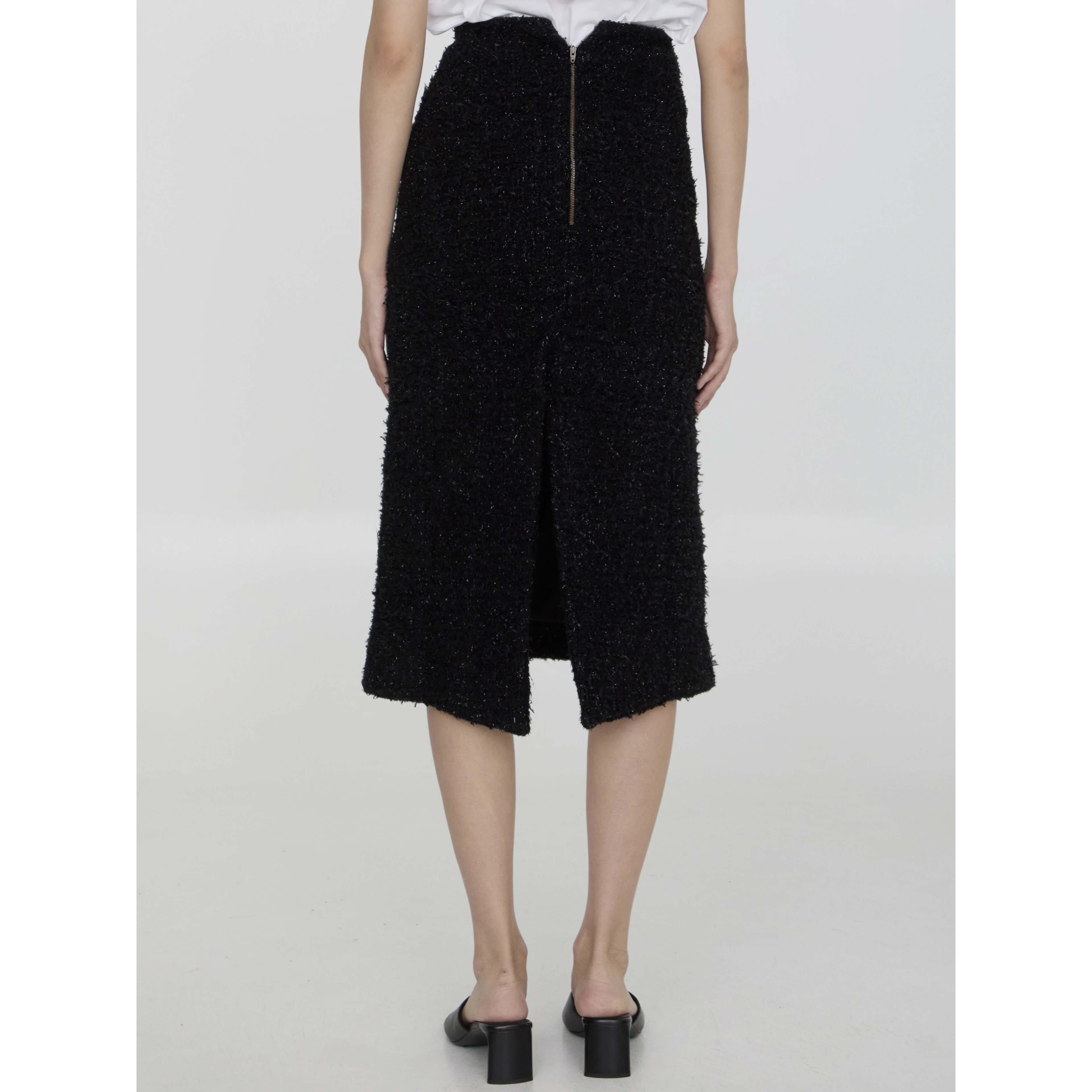 Tweed midi skirt