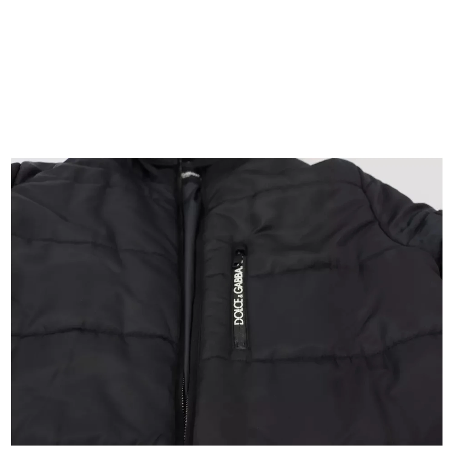 Black Nylon Hooded Parka Coat Winter Jacket