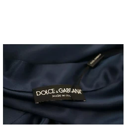 Blue Satin Silk Waist Belt Robe Jacket