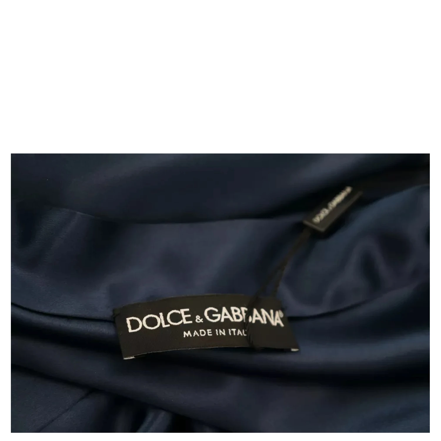 Blue Satin Silk Waist Belt Robe Jacket