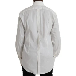 White Cotton Dress Slim Fit GOLD Shirt