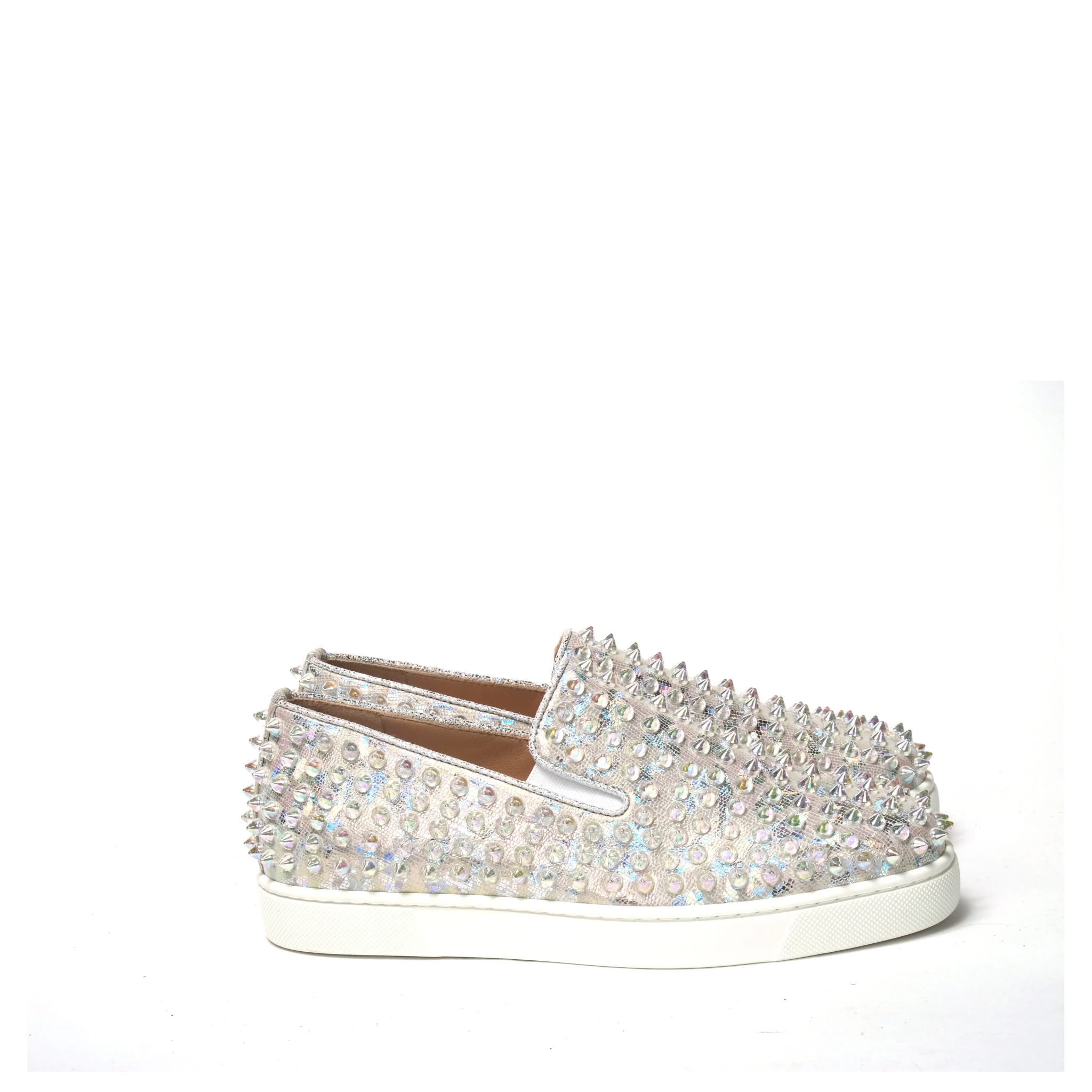 White Ab/Clear Ab Roller Boat Woman Flat Sneaker