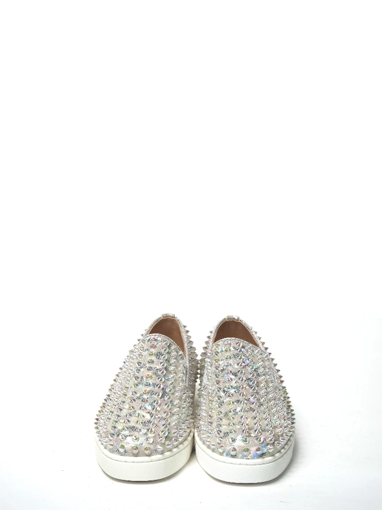 White Ab/Clear Ab Roller Boat Woman Flat Sneaker alternative