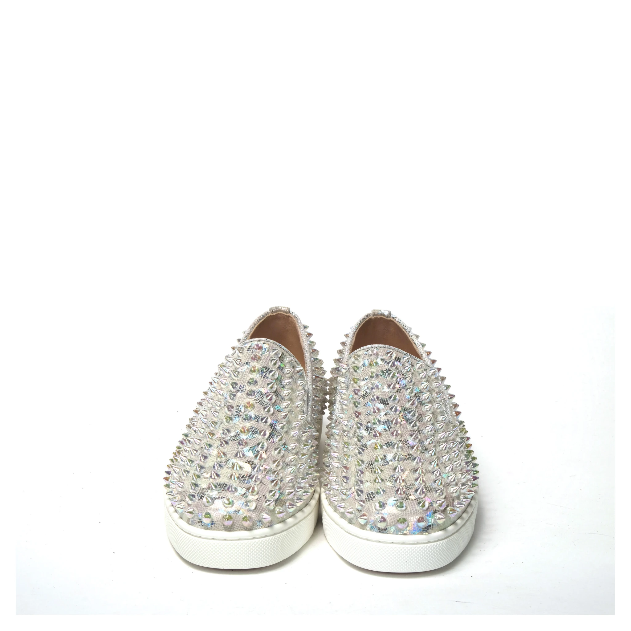 White Ab/Clear Ab Roller Boat Woman Flat Sneaker