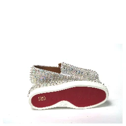 White Ab/Clear Ab Roller Boat Woman Flat Sneaker