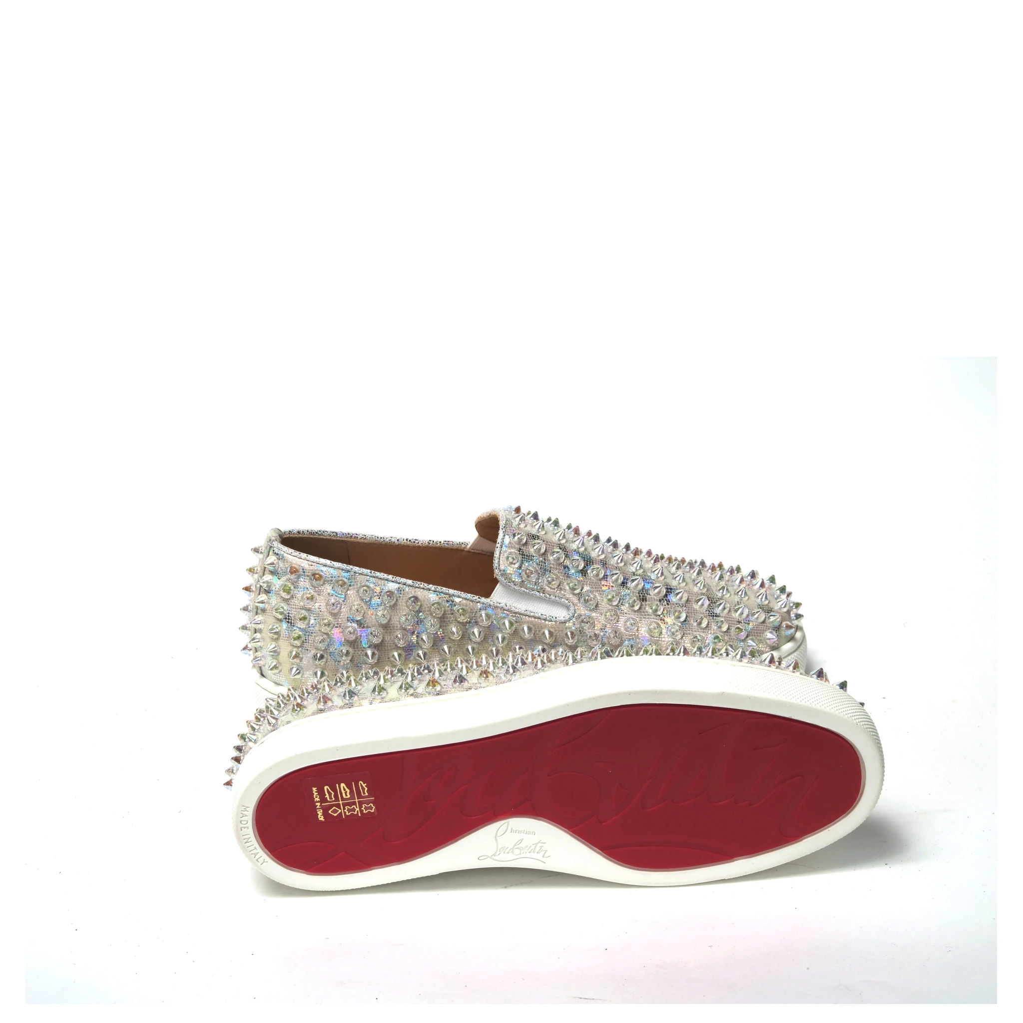 White Ab/Clear Ab Roller Boat Woman Flat Sneaker