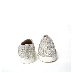 White Ab/Clear Ab Roller Boat Woman Flat Sneaker