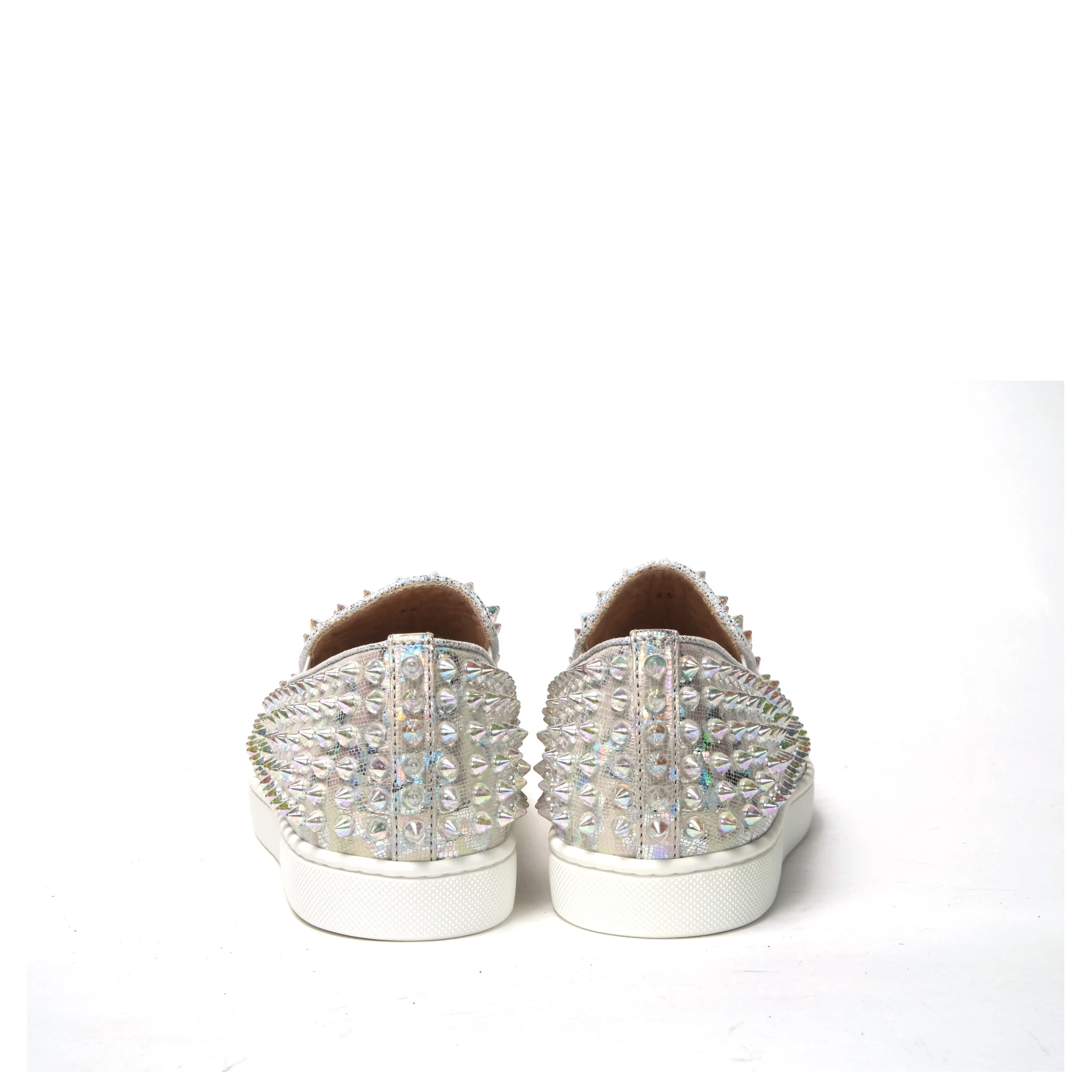 White Ab/Clear Ab Roller Boat Woman Flat Sneaker