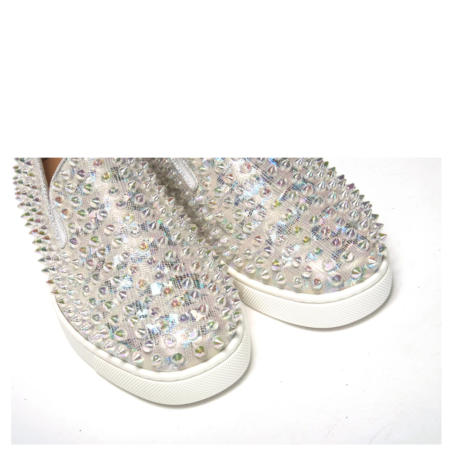 White Ab/Clear Ab Roller Boat Woman Flat Sneaker