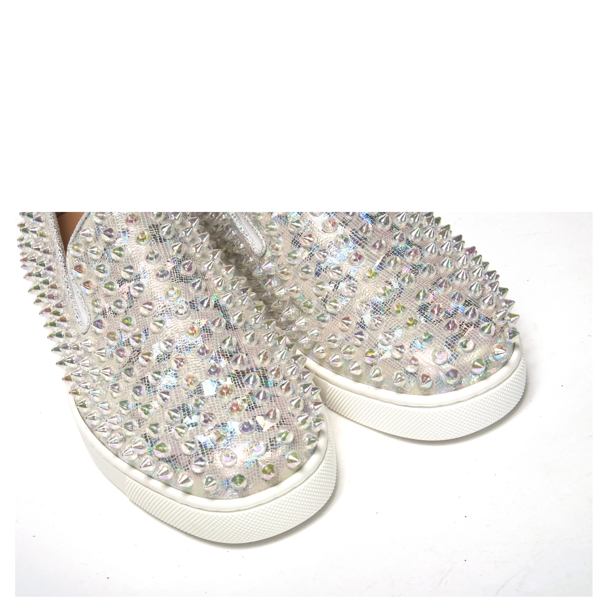 White Ab/Clear Ab Roller Boat Woman Flat Sneaker