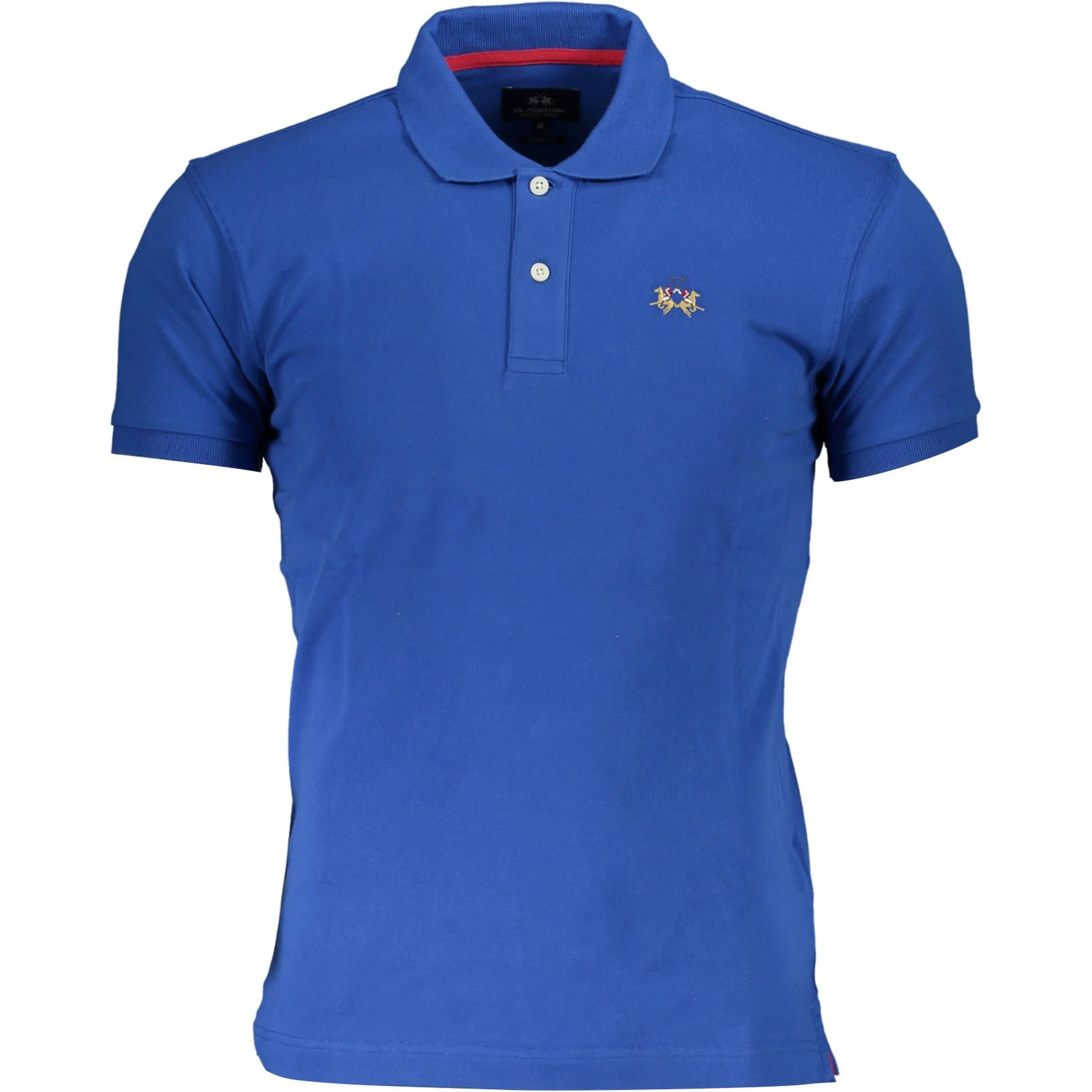 Blue Cotton Polo Shirt