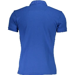 Blue Cotton Polo Shirt